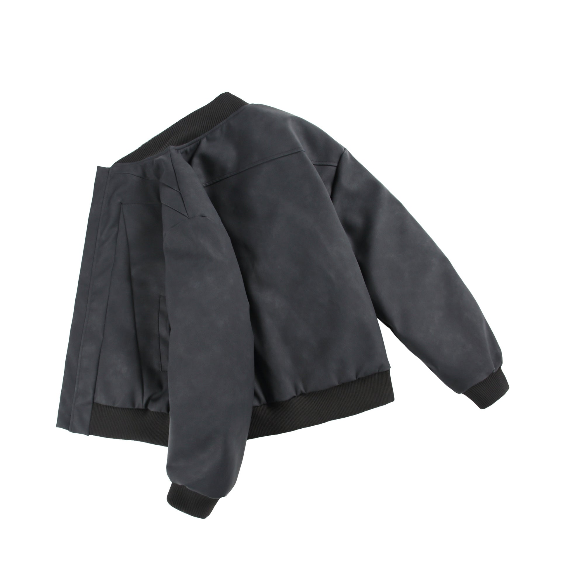 Unisex Oversize Bomber with minimalist front panel and structured seam design Chichicherry