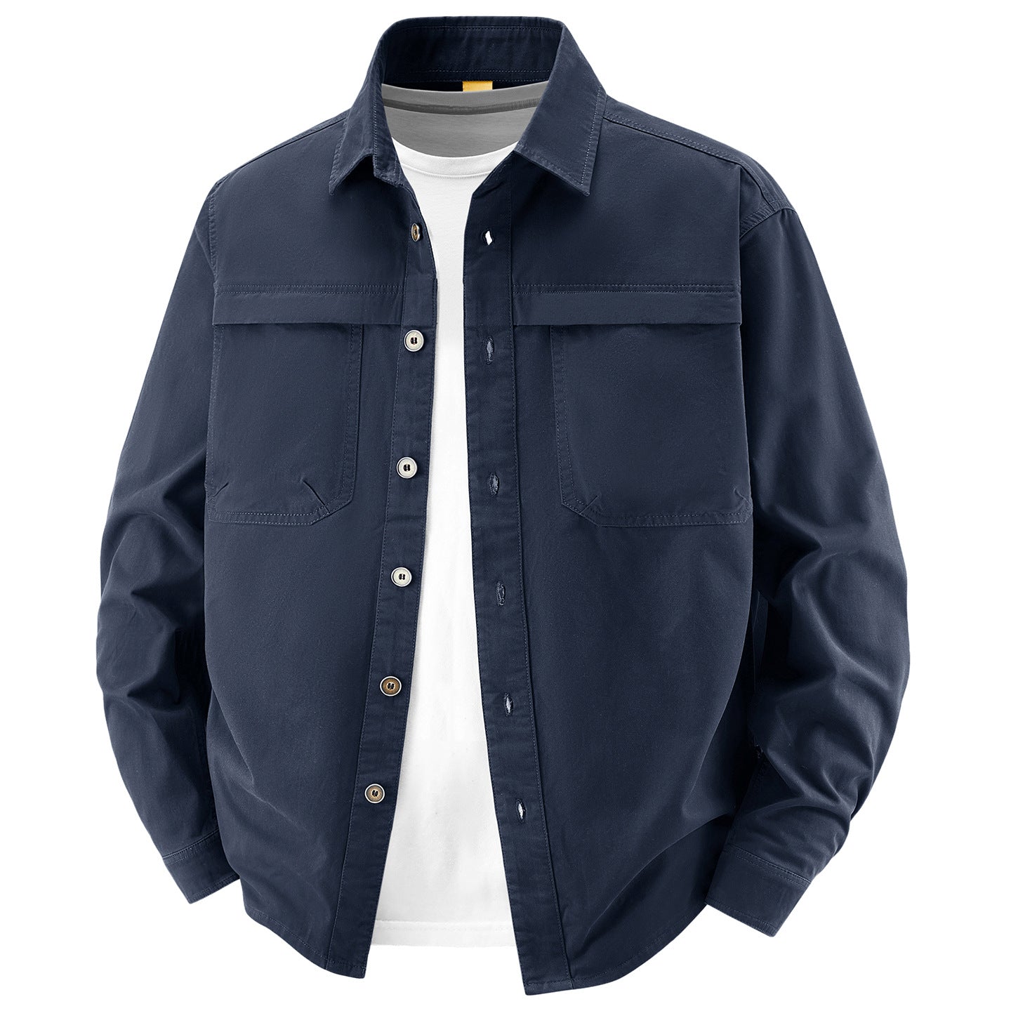 Men's overshirt made of cotton twill with two chest flaps and relaxed fit Chichicherry