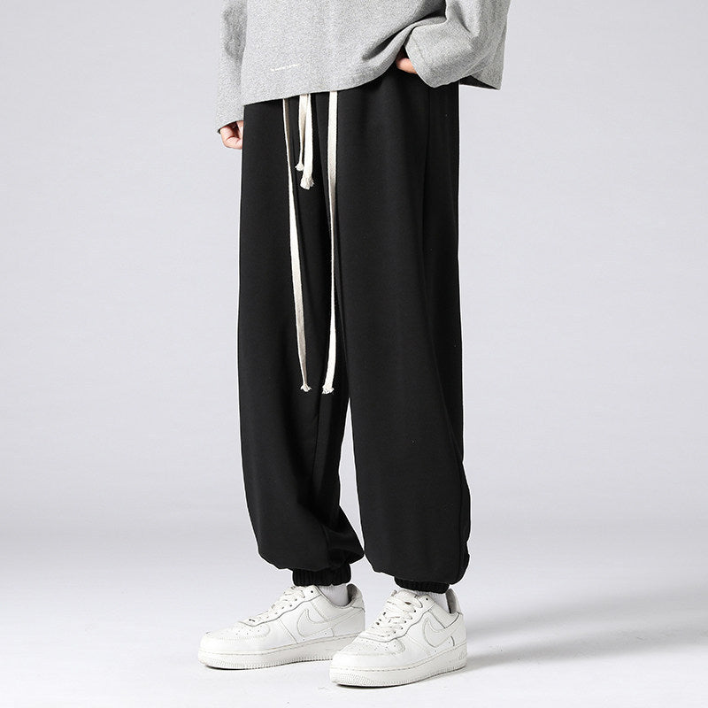 Men's Oversize Jogging Pants with Low Waist, Tapered Leg & Extra Long Cords Chichicherry