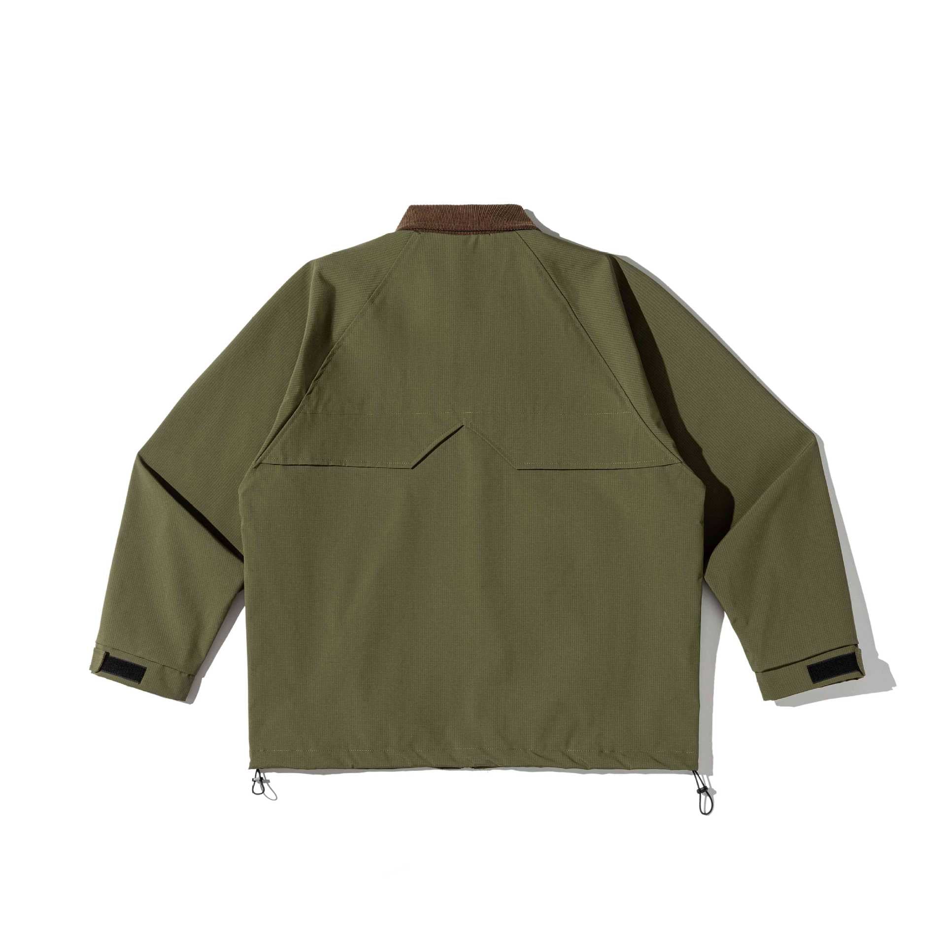 Men's field jacket in parka style with cord collar and utility details Chichicherry
