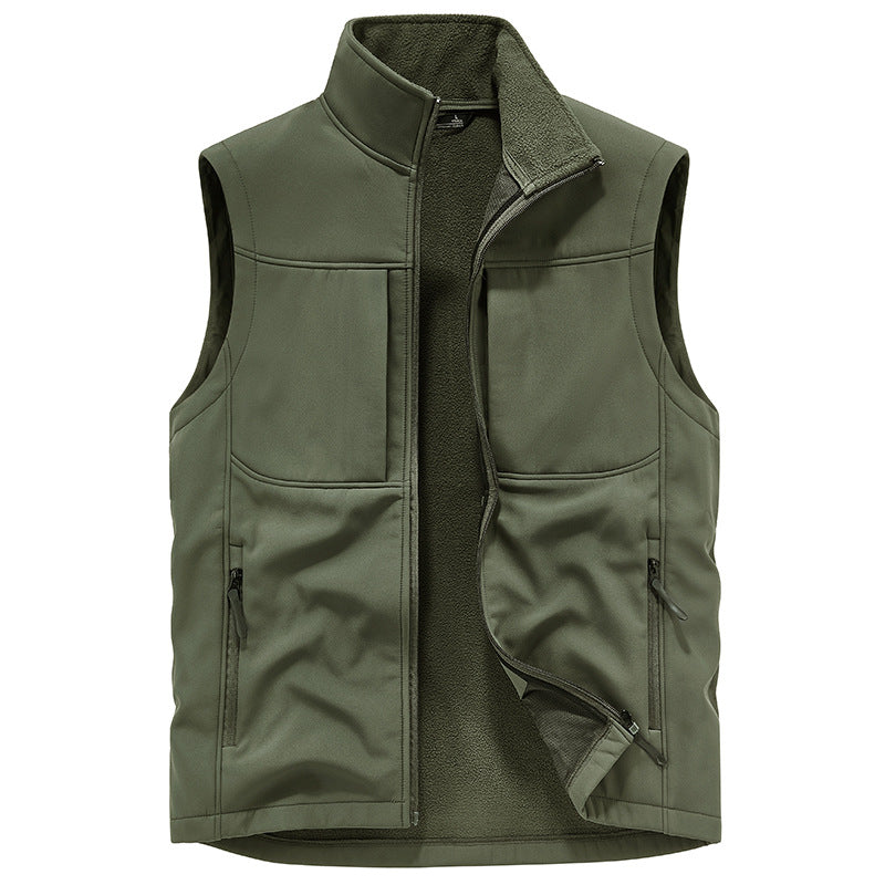 Men's Functional Softshell Vest with Fleece Lining and Windproof Membrane Chichicherry