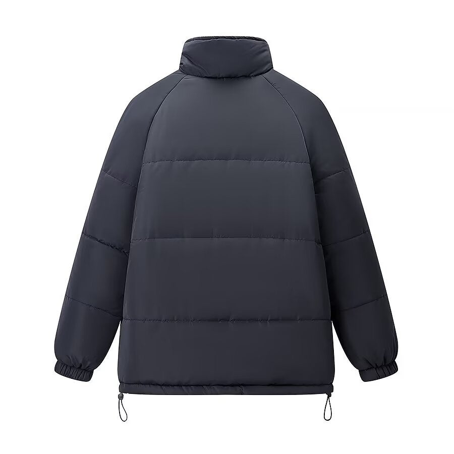 Women's padded quilted jacket with stand-up collar, raglan sleeves, and adjustable hem Chichicherry