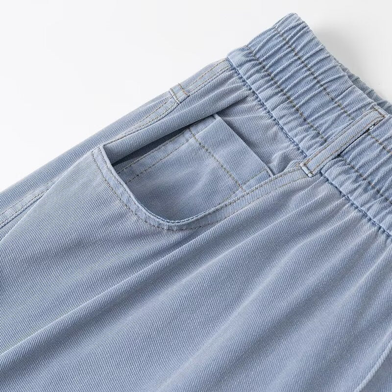 Women's loose high-waist lounge pants made of flowing viscose look with elastic waistband and side pockets Chichicherry