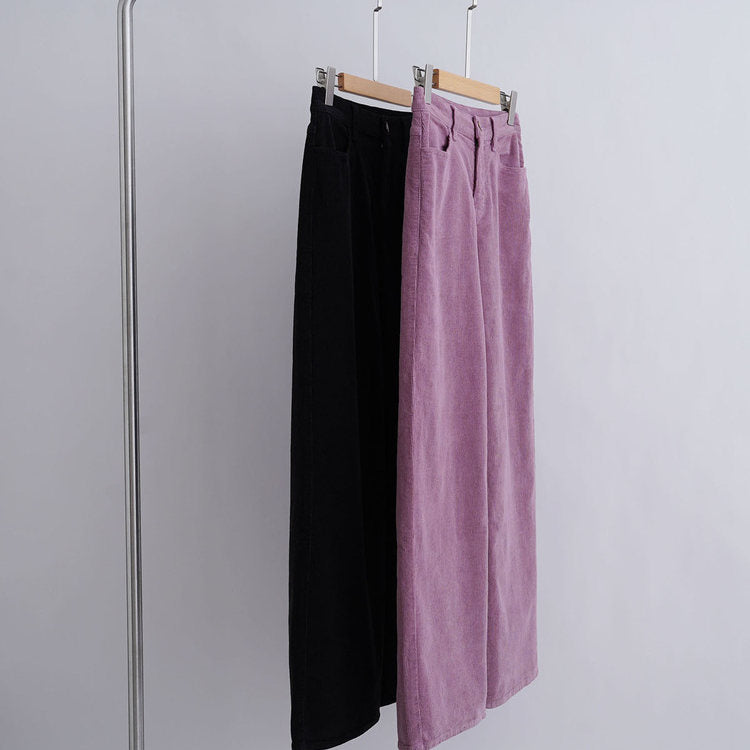 Women Comfortable and Wide Corduroy Pants Chichicherry