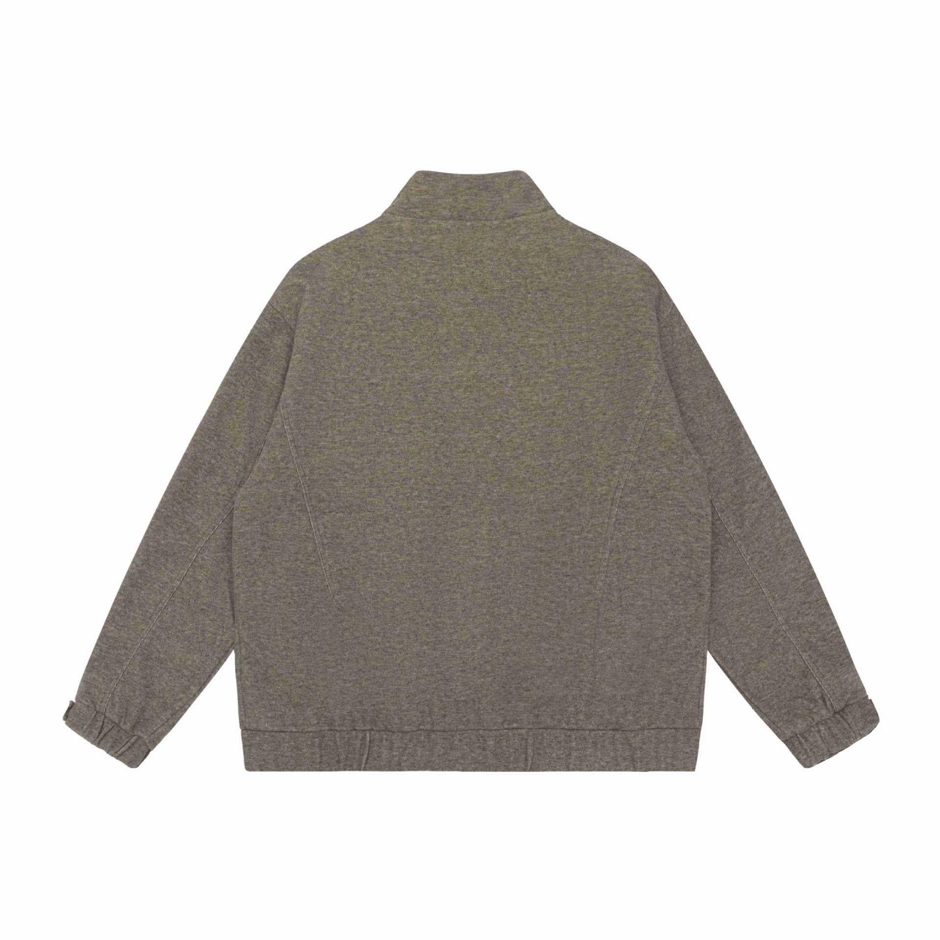 Women Boxy Zip Jacket with high stand-up collar, raglan sleeves and concealed zipper Chichicherry