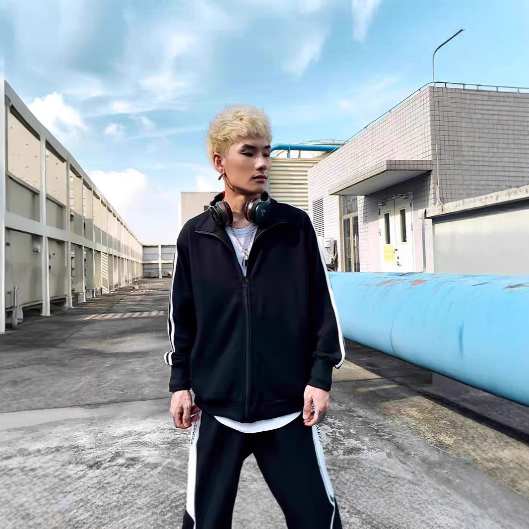 Men's Athletic Training Jacket with High Collar Chichicherry