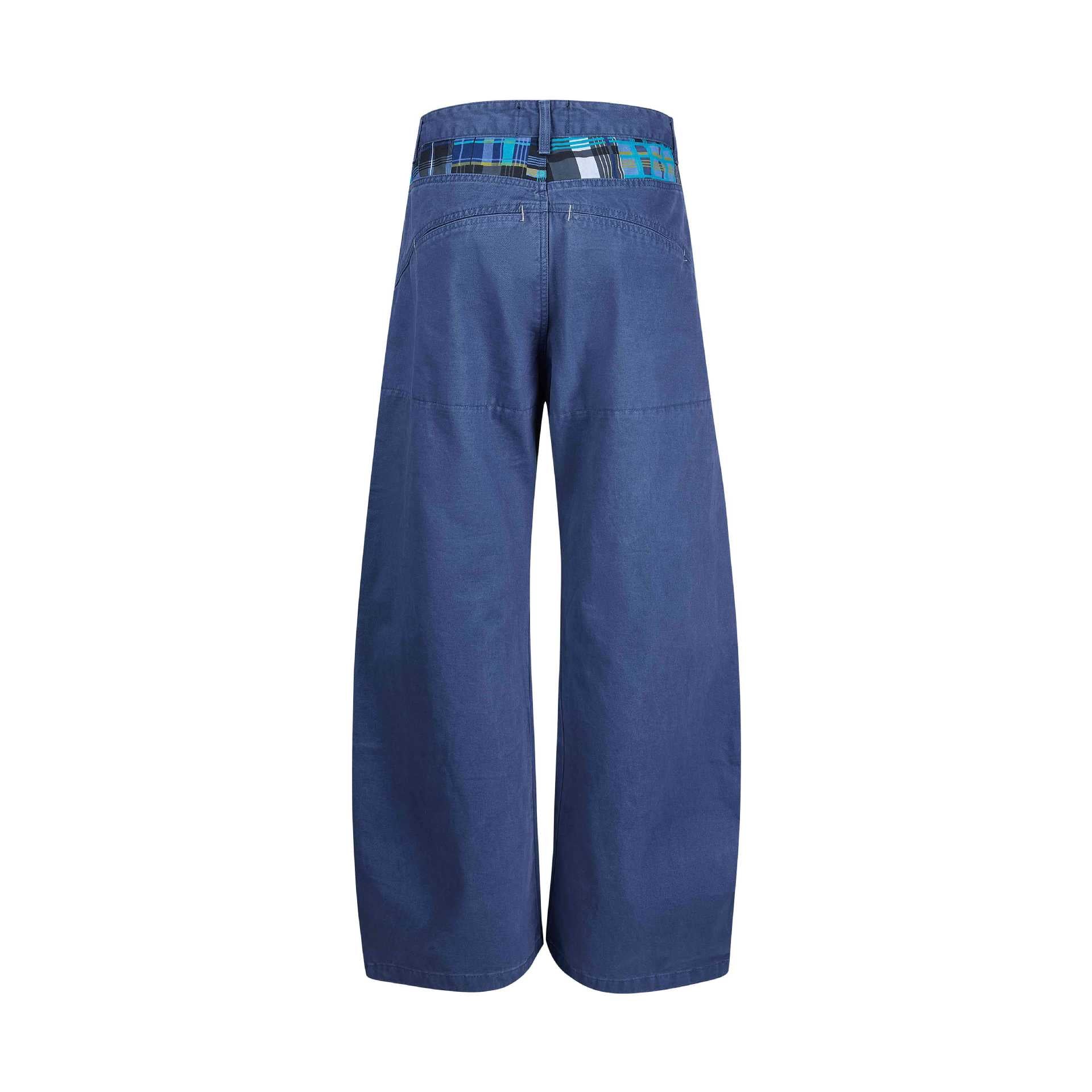 Women's wide ankle-length trousers with high waist made of cotton denim Chichicherry