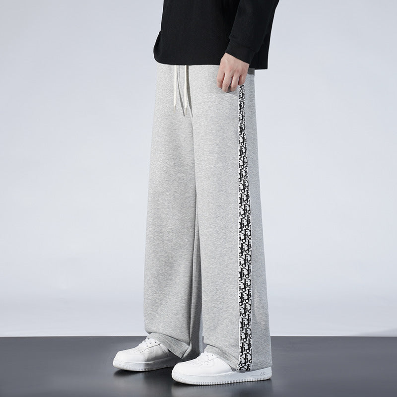 Women's Extra Wide Lounge Sweatpants with Side Logo Tape and Comfort Waistband Chichicherry