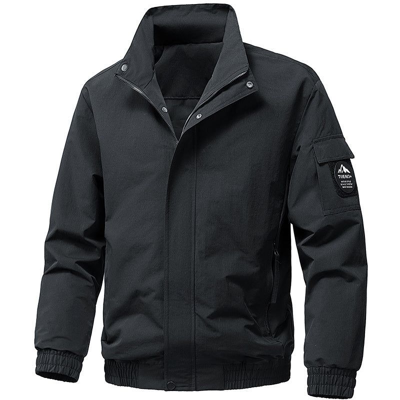 Men's technical hooded softshell jacket with adjustable hood and utility pockets Chichicherry