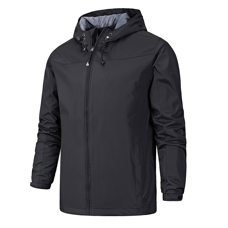 Men's ultralight packable rain jacket with hood and concealed zipper Chichicherry