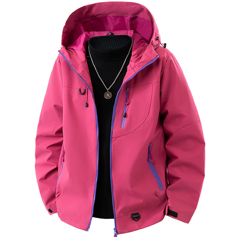 Men's Technical Softshell Outdoor Jacket with Hood water- and windproof membrane sealed zippers Chichicherry