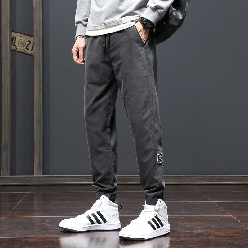 Men's Relaxed-Fit Jogger Pants with Elastic Waistband, Drawstring, and Cuffs Chichicherry