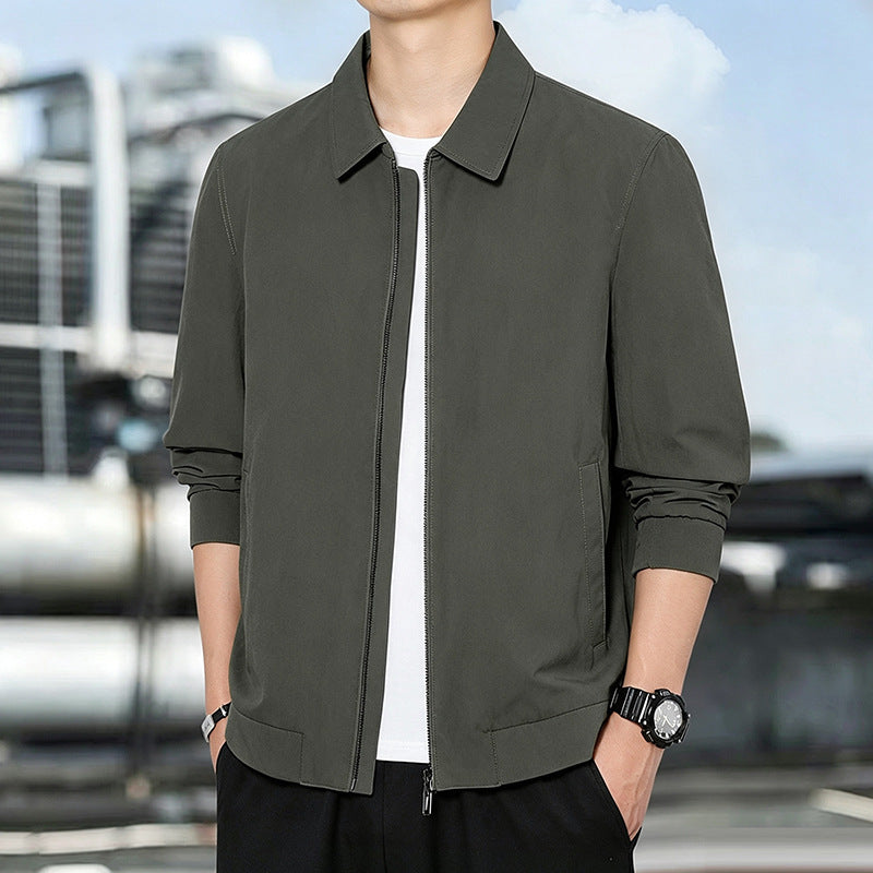 Men's Lightweight Windbreaker with Checked Lining, Full Zip and Ribbed Cuffs Chichicherry