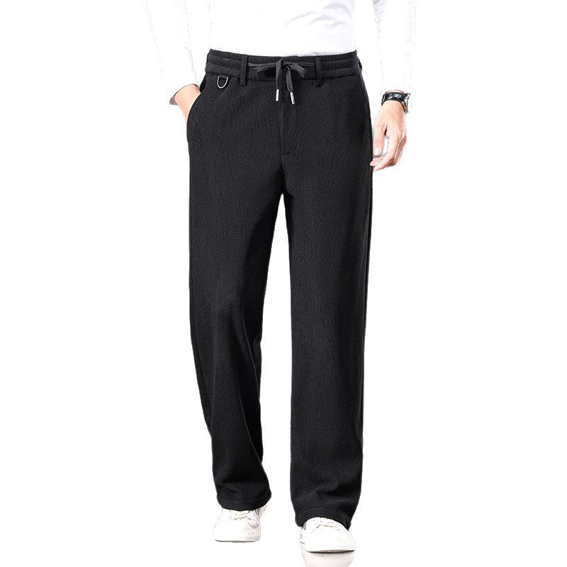 Men's Casual Relaxed-Fit Cotton Blend Sweatpants with Drawstring and Straight Leg Chichicherry