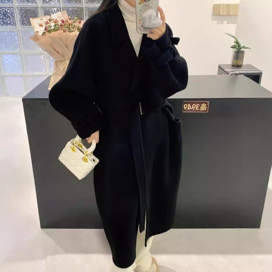 Women's oversized coat with dropped shoulder and long silhouette Chichicherry
