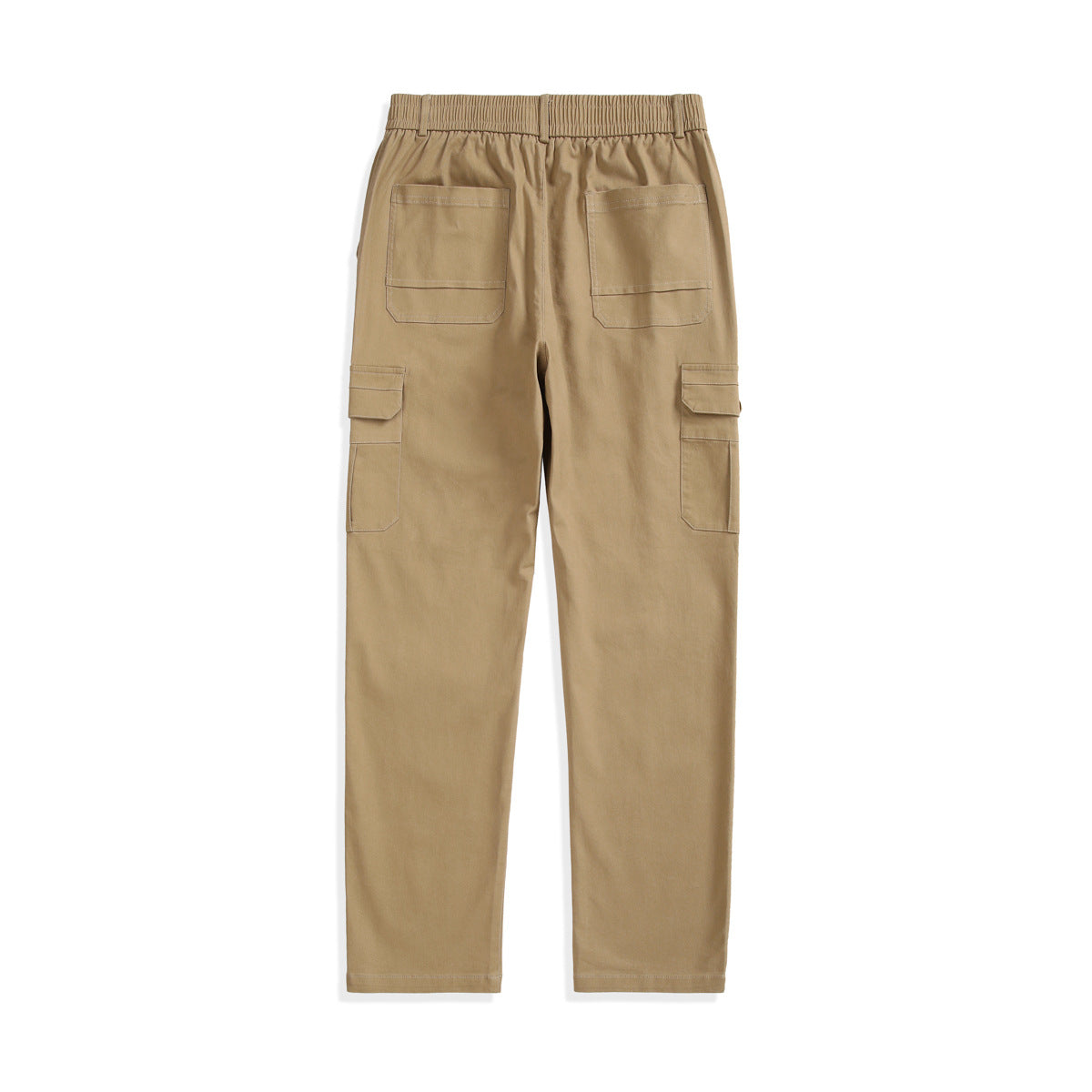 Men's straight-cut cargo pants with elastic waistband and applied flap pockets Chichicherry
