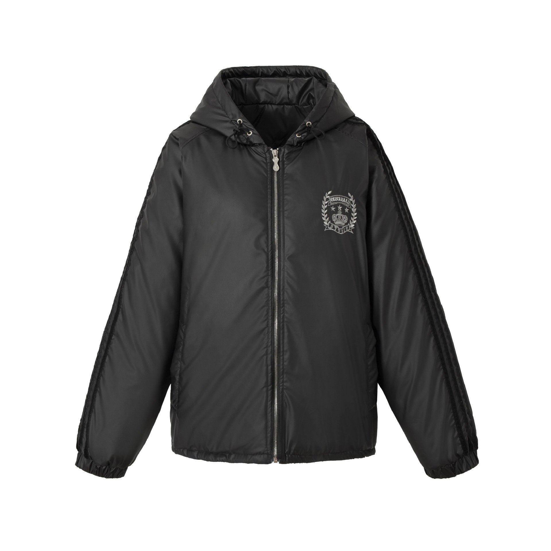 Unisex Boxy-padded Hoodie with Embroidered Coat of Arms Chichicherry