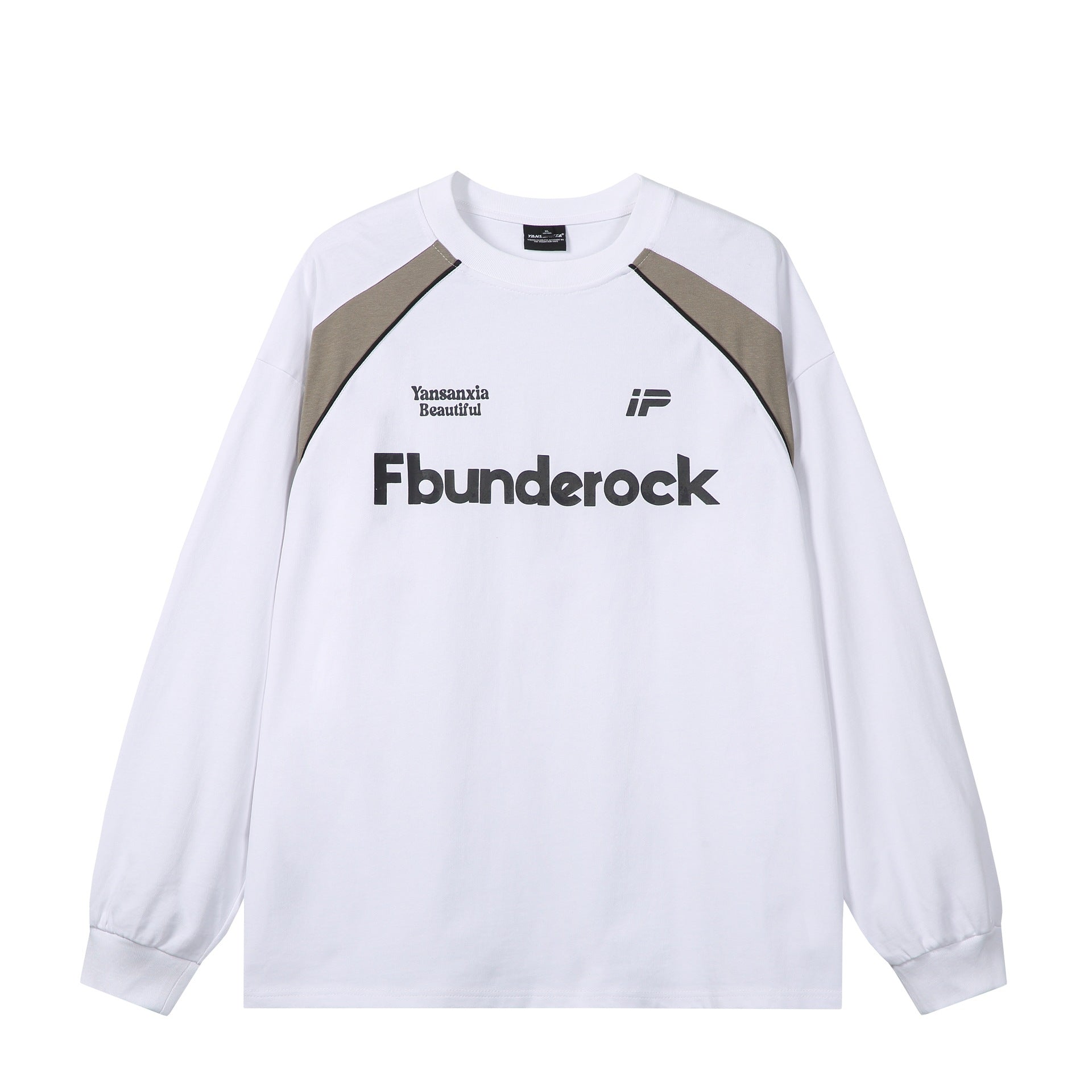 Unisex Oversized sweatshirt with raglan contrast inserts and large front print Chichicherry