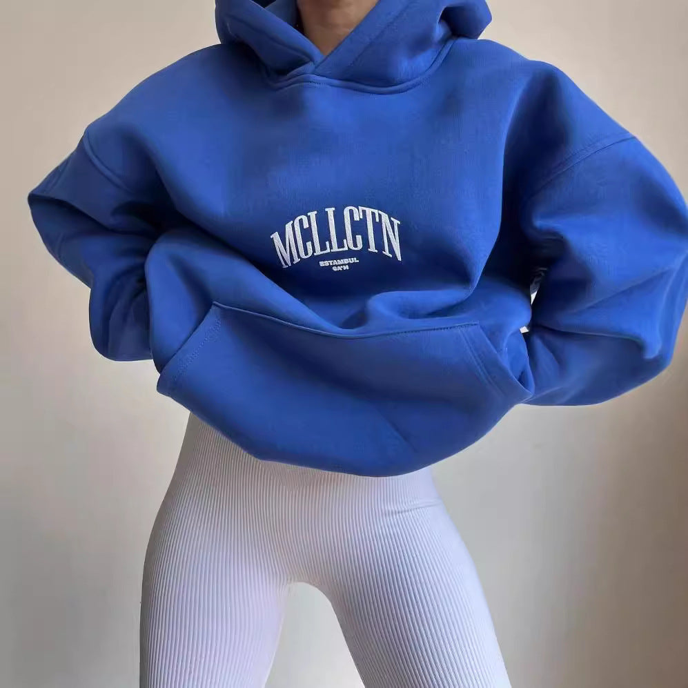 Damen Oversize Kapuzenpullover mit Grafikprint auf dem Rücken Chichicherry