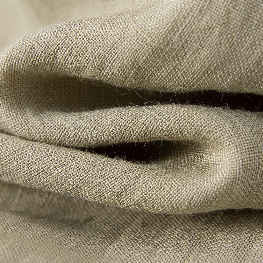Women's wide linen look trousers with high elastic waistband and flowing wide leg silhouette Chichicherry