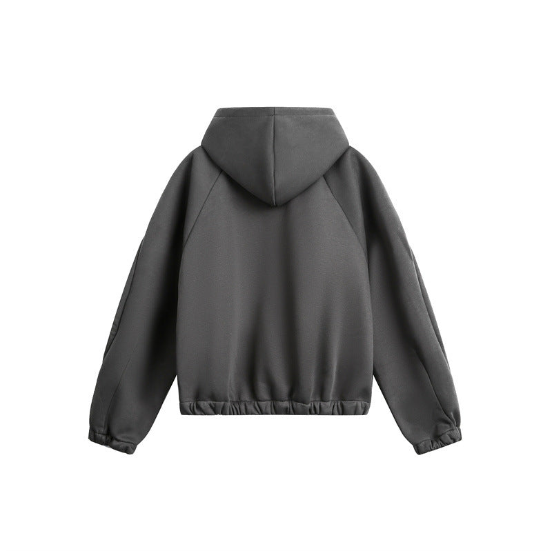 Unisex Lightly padded hooded zip jacket in boxy cut Chichicherry