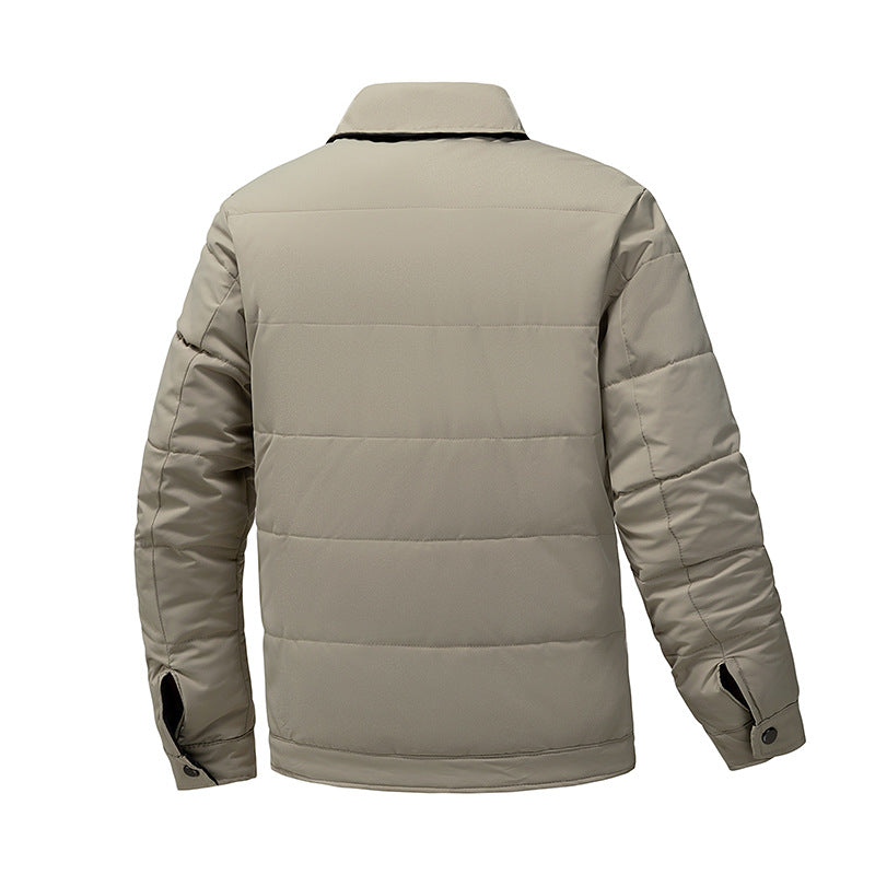 Men's quilted jacket with thermo insulation and shirt collar Chichicherry