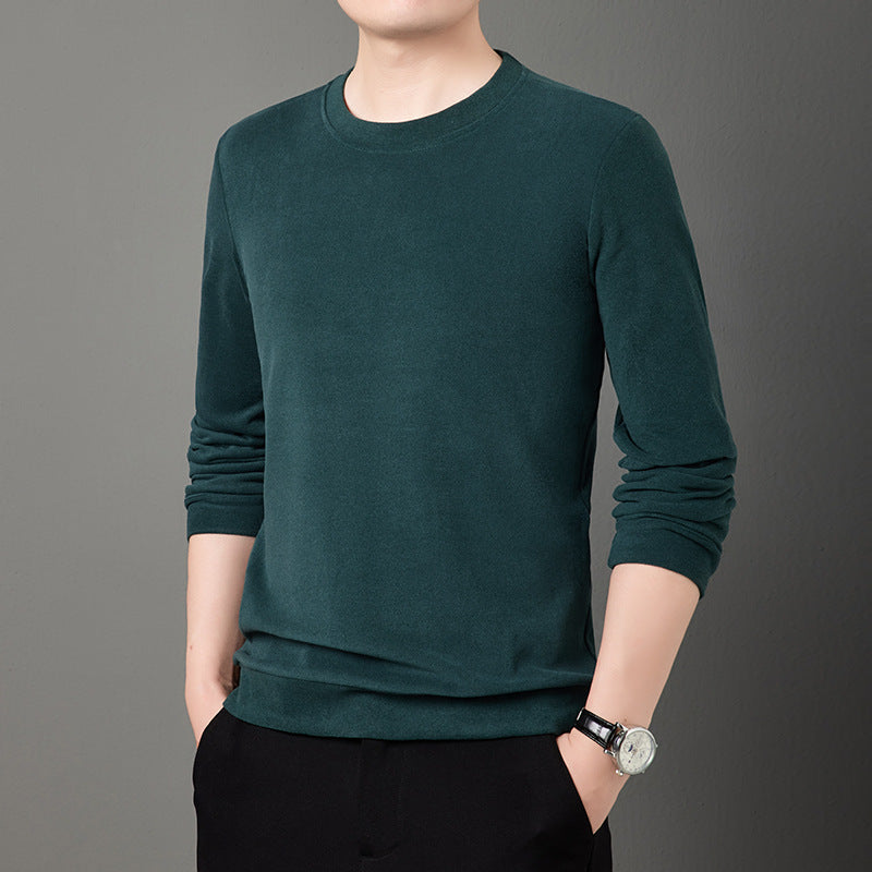 Men's Fine Crew Neck Sweater made of lightweight stretch knit with slim silhouette Chichicherry