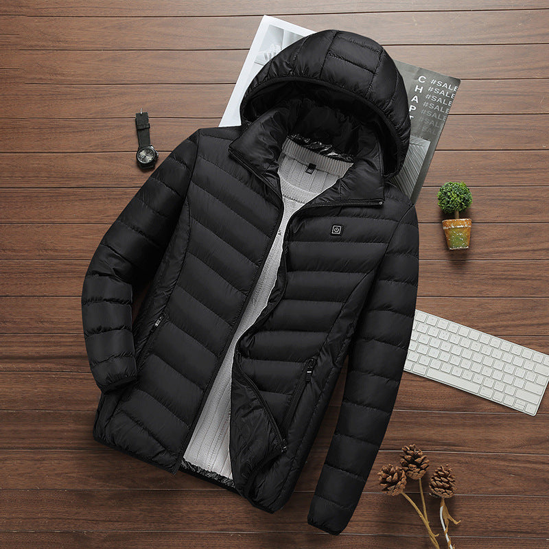 Men's ultra-lightweight quilted parka with hood and thermoregulating insulation Chichicherry