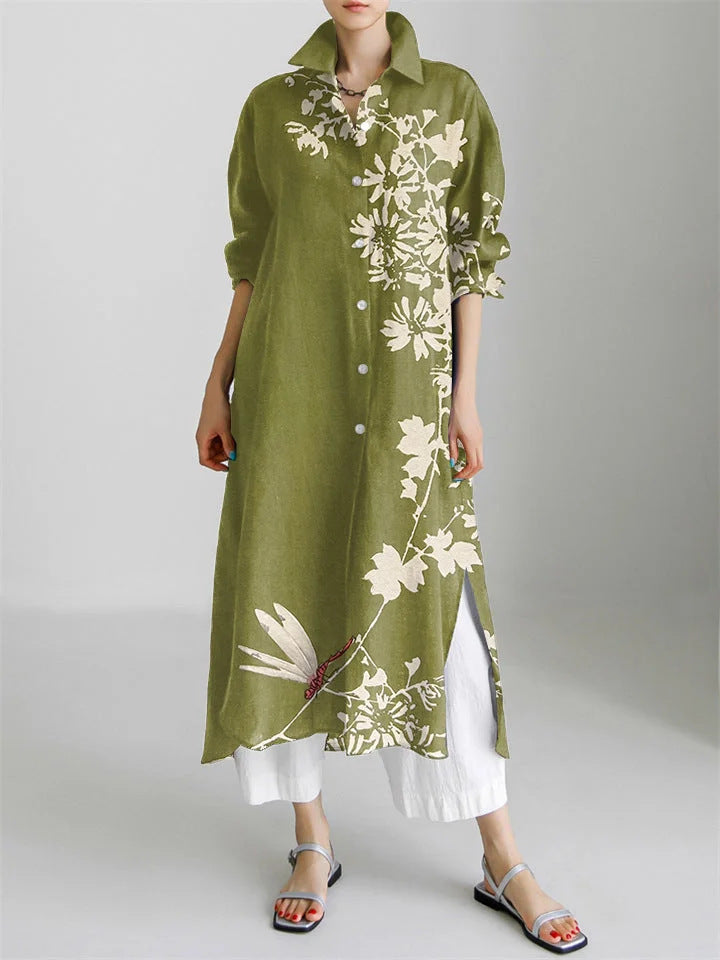 Women's Kaftan Dress Long Silk Look