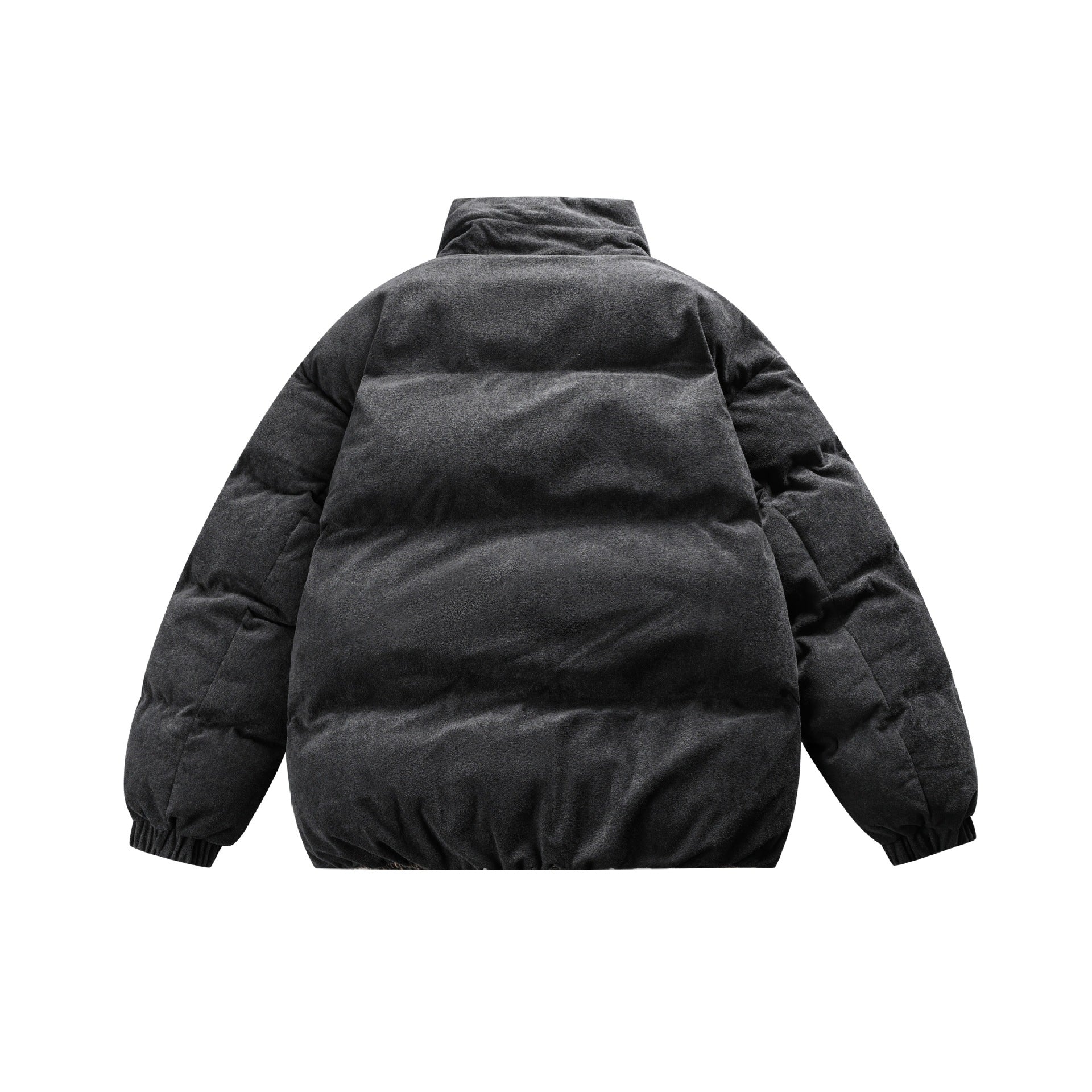 Unisex Boxy quilted short jacket with high funnel collar and teddy fleece look Chichicherry