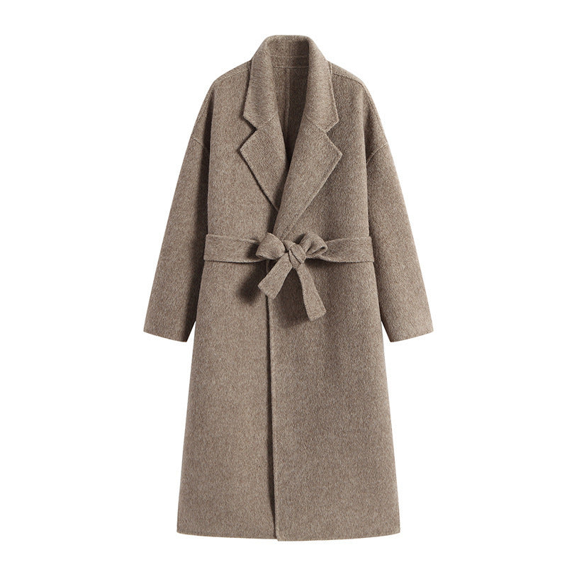 Ladies Elegant and Casual Oversized Wool Jacket Drune