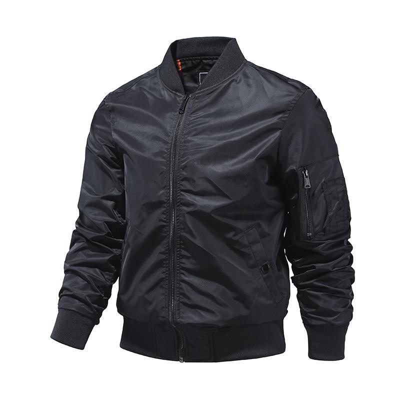 Men's lightweight nylon bomber jacket in aviator utility style with sleeve pocket Chichicherry