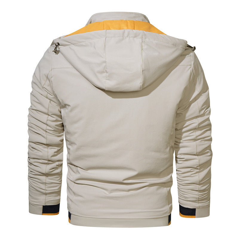 Men's sporty softshell hybrid jacket with hood, water-repellent zippers and ergonomic fit Chichicherry