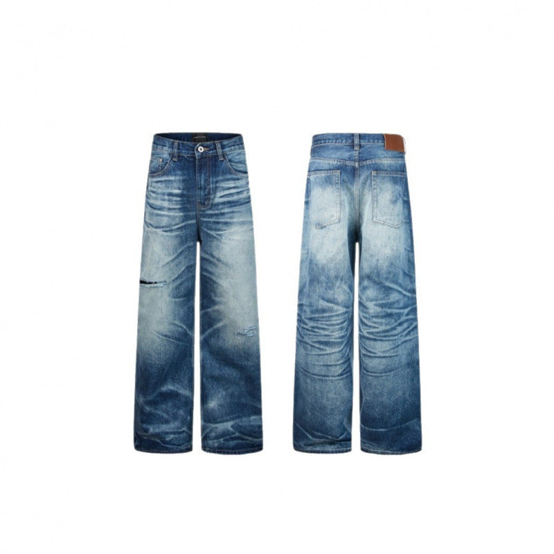 Women's high-waisted culotte jeans with wide leg and frayed details Chichicherry