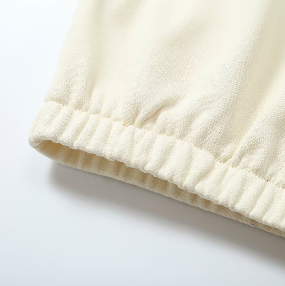 Women’s oversized pullover with half zip stand collar, elastic hem, and drop shoulders Chichicherry