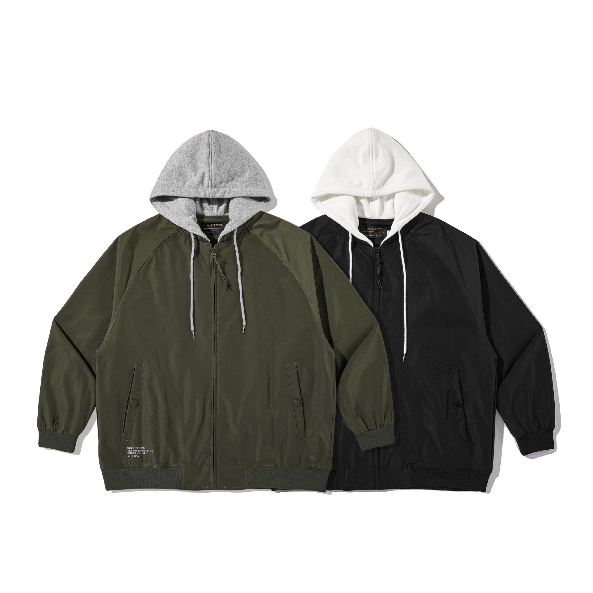 Men's transitional bomber-style parka with integrated sweat hood Chichicherry