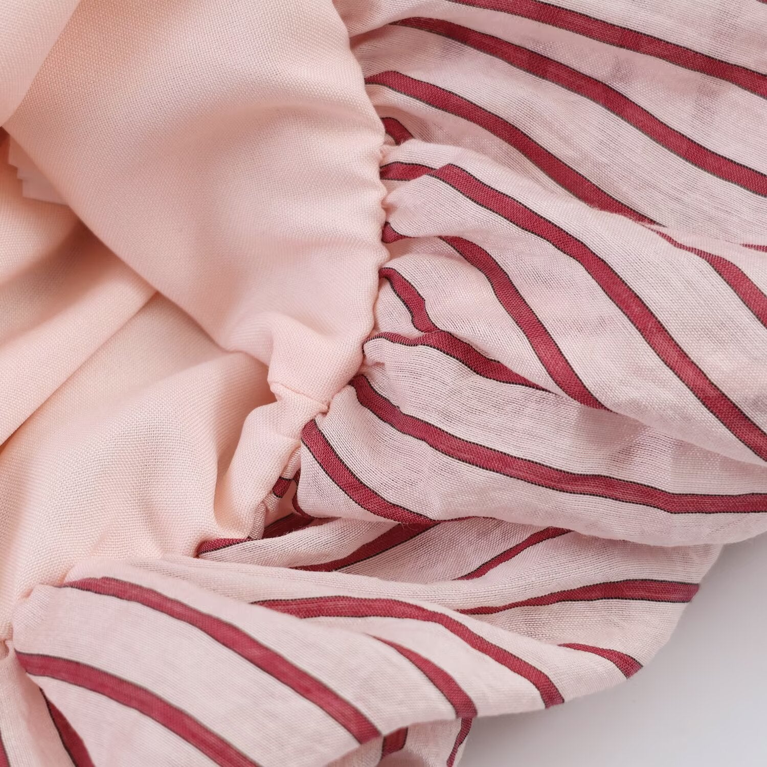 Women's Striped Oversize Blouse with Tassel Band and Volume Sleeves Chichicherry