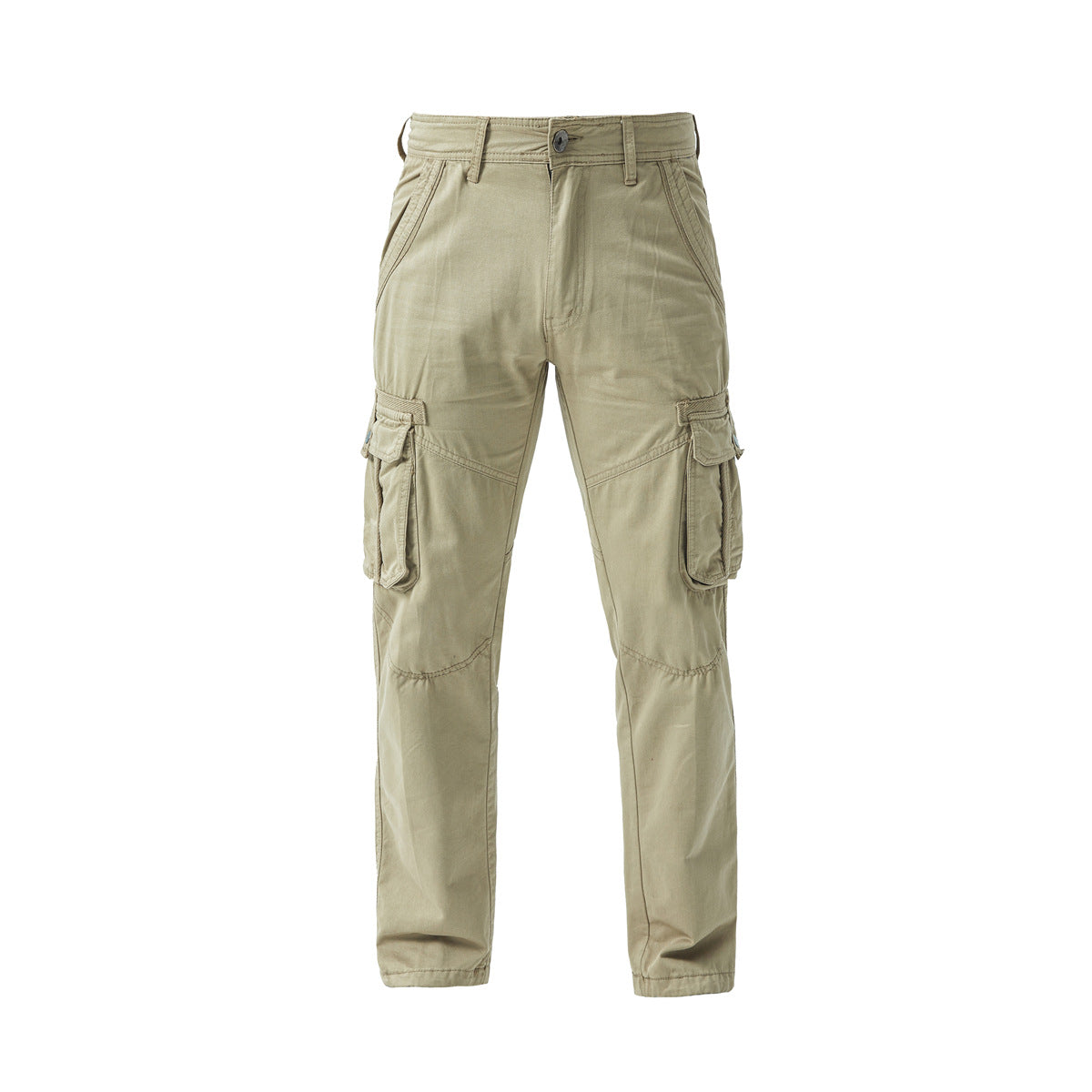 Men's Tapered Cargo Pants with Multiple Pockets, Knee Inserts, and Utility Details Chichicherry