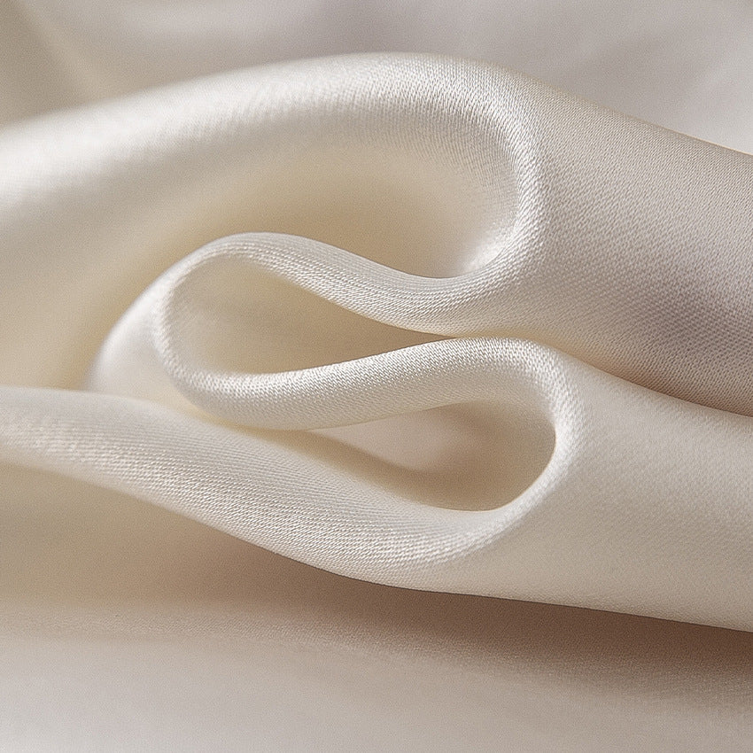 Women's Silk Look Blouse with Shirt Collar, Concealed Button Placket and Extended Cuff Detail Chichicherry