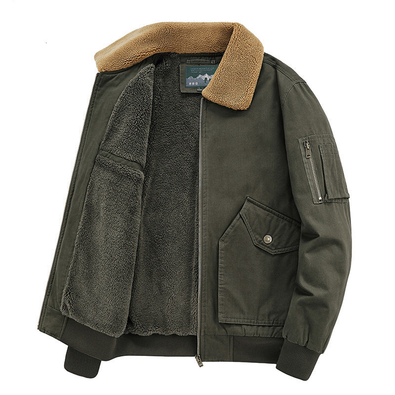 Men's Aviator Blouson with Sherpa Collar and Thermal Teddy Lining Chichicherry