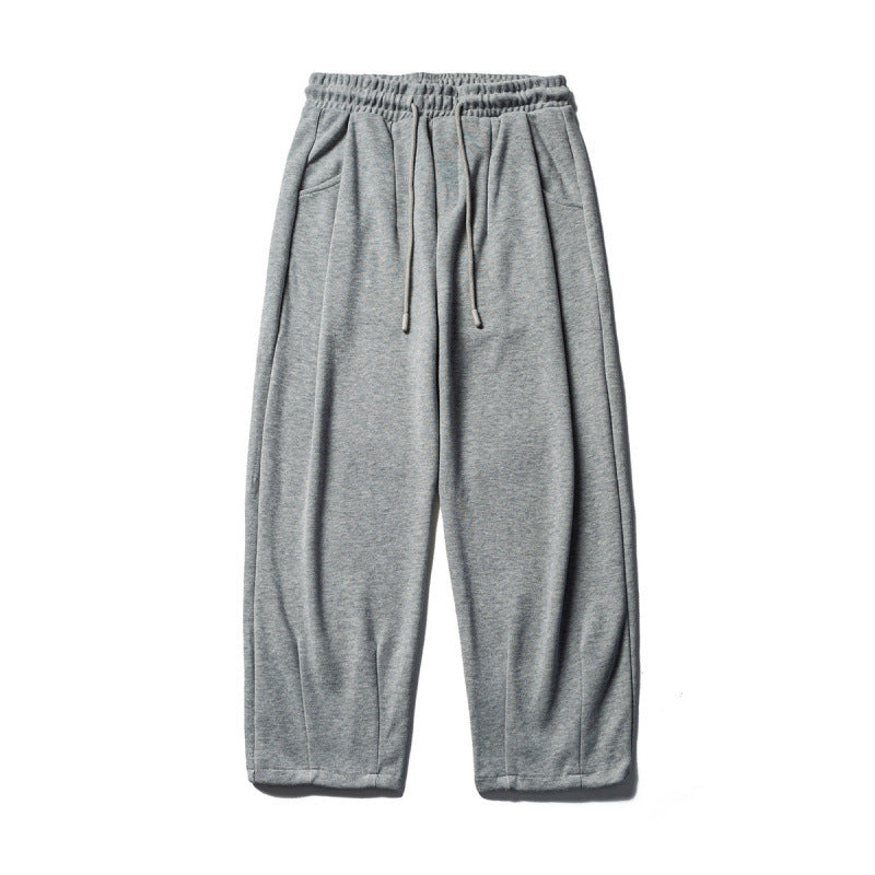 Men's Casual Sweatpants with High Elastic Waistband, Drawstring and Light Tapered Cut Chichicherry