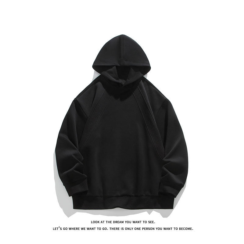 Men's Oversize Hoodie with Raglan Seams and Minimalist Streetwear Design Chichicherry