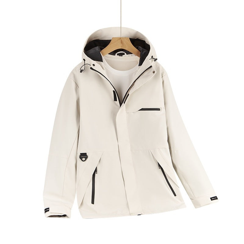 Men's Water-Repellent Softshell Hoodie Jacket with Concealed Zippers and Urban Cut Chichicherry