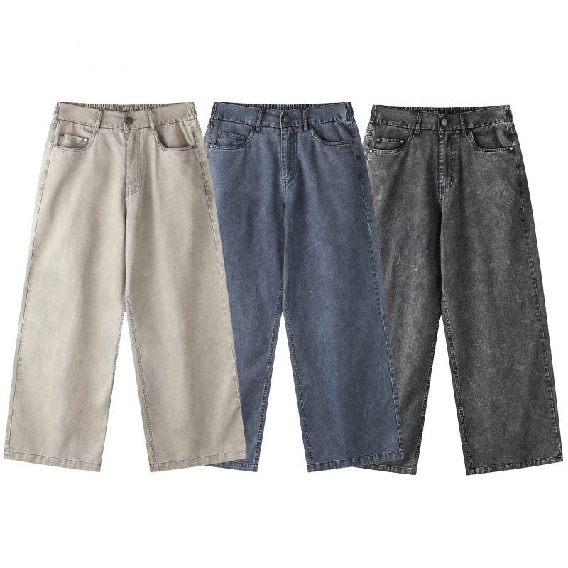 Ladies Wide Cropped Jeans Chichicherry