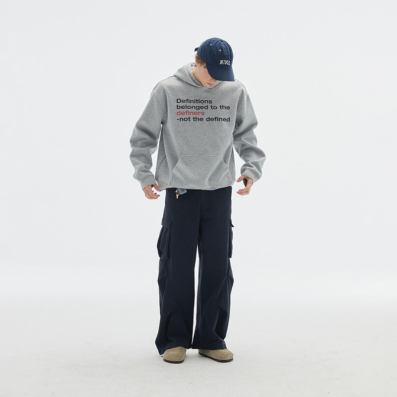 Unisex Oversize Hoodie made of cotton blend with kangaroo pocket and statement print Chichicherry