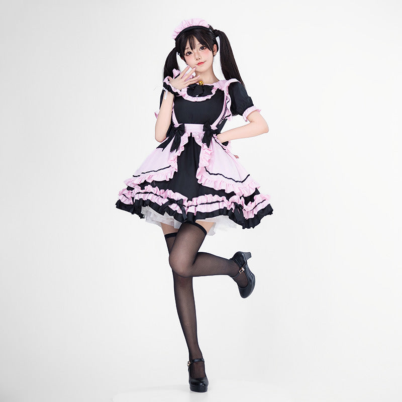 Girls playful costume dress with ruffles and cat ears Chichicherry