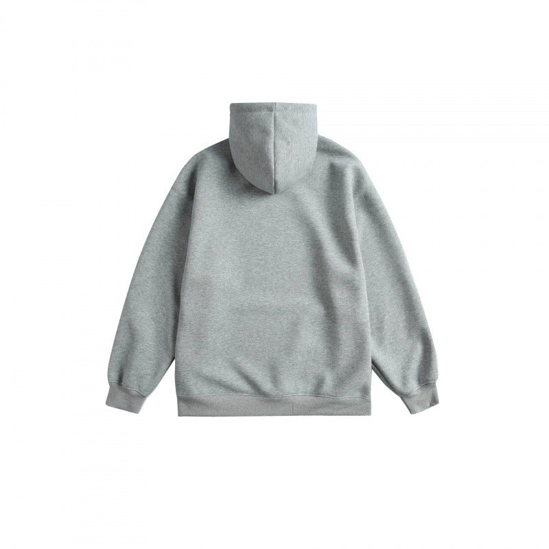 Unisex Oversized Hoodie with Kangaroo Pocket, Logo Print and Wide Ribbed Hem Chichicherry