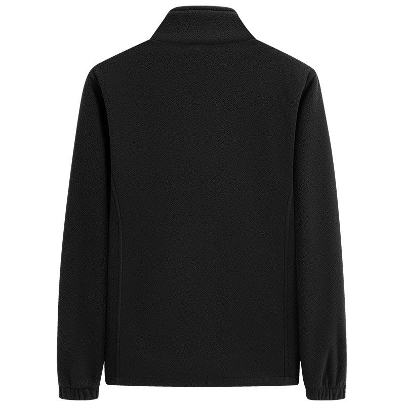 Men's Microfleece Outdoor Jacket with Stand-up Collar and Full Zip Chichicherry