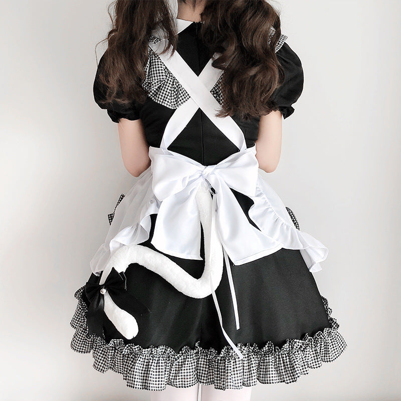 Ladies playful maid dress with ruffle details and bows Chichicherry