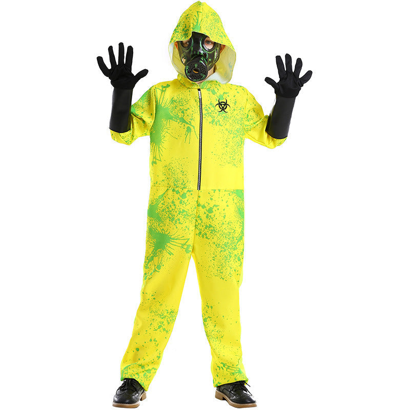 Unisex safety suit with hood and gas mask Chichicherry